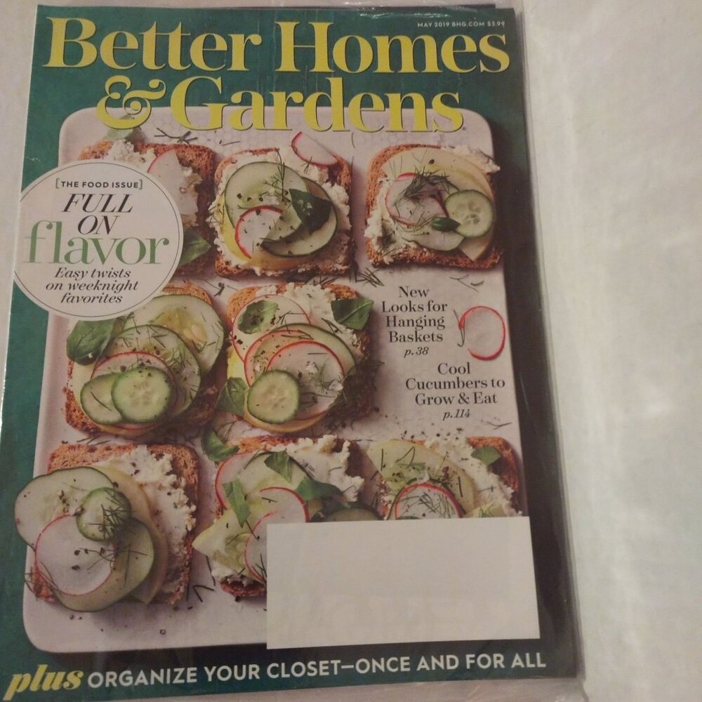 Better Homes & Gardens May 2019 Food Issue Magazine Full On Flavor Recipes & Hom